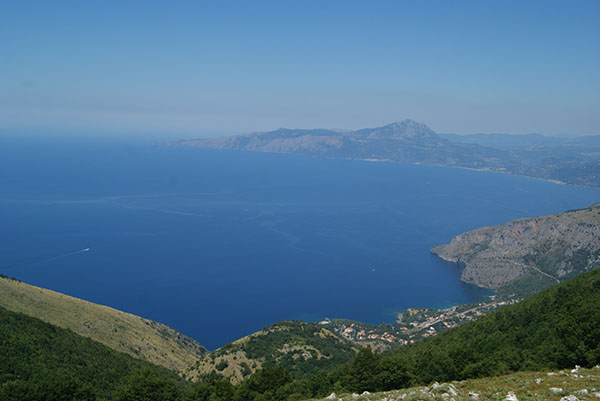 splendida vista sul mare dal Colle della Salvia